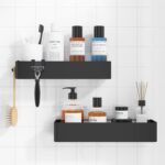 Kitsure adhesive shower caddies, 2 pack – Black