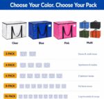 CLEARSPACE Zipped moving bags with backpack straps – Blue – 6-pack - Image 8