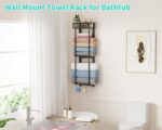 HapiRm Over-door multi-rail towel rack – Black - Image 9