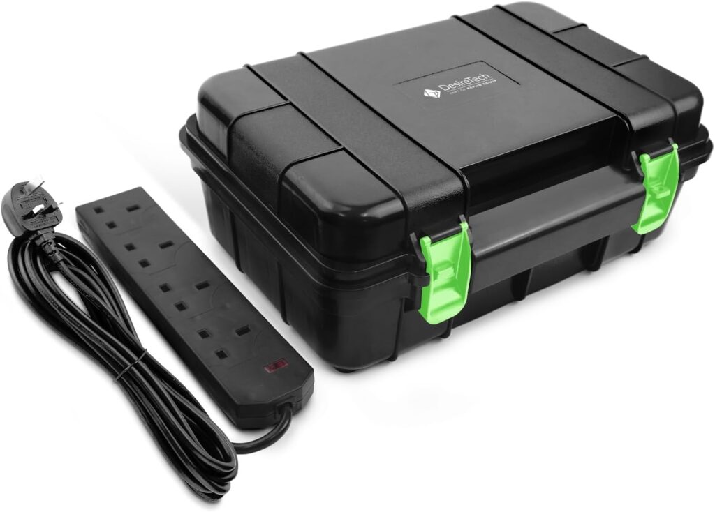 Desiretech Weatherproof outdoor power distribution box – Electrical Box with 10m Lead