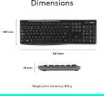 Logitech MK270 wireless keyboard and mouse, UK layout – Black - Image 9