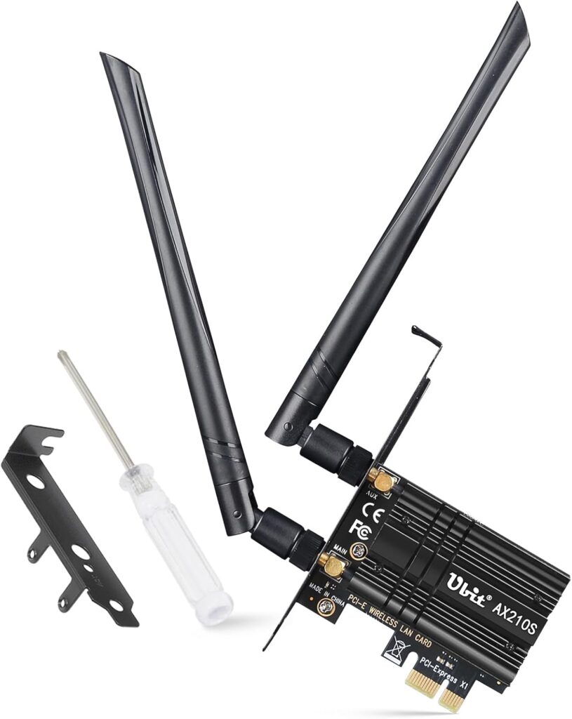 Ubit PCIe Wi-Fi and Bluetooth expansion card – Black