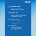 Elliott hardwood clothes pegs, 36 pack – 36 Count Hardwood – Beige - Image 4