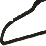 Amazon Basics Slim Velvet Non-Slip Suit Hangers 30 pack Black/Silver - Image 4