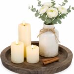 Hanobe Decorative wooden candle tray – Distressed
