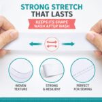 LND Gifts Woven dressmaking elastic – White – 3-pack - Image 5