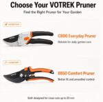 VOTREK Bypass pruning secateurs – Sunset Orange - Image 8