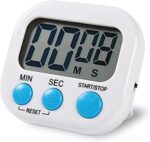 Vnvnvnv Multi-functional Digital Kitchen Timer | ABS material – White