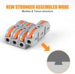 flintronic Two-pin insulation-displacement wire connectors – 34PCS Grey - Image 9
