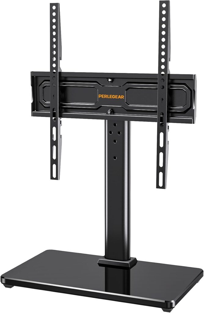 PERLEGEAR Universal Swivel TV Stand for 24-60 inch TVs up to 45kg – Black