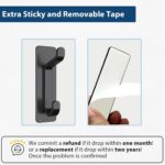 pickpiff Self Adhesive Hook, 6KG Extra Sticky and Strong, Black 4 Pack - Image 4