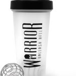 Warrior Protein Shaker Bottle, 600 ml, Wire Mixball, Clear – Clear 600ml