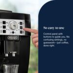 Automatic bean-to-cup coffee machine – Magnifica S – Black Silver, 3 Drinks – 1.8 litres - Image 6