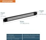 Vented server rack blank panels – 1U VENTED 5 Pack – Black - Image 2