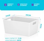 Niftii Handled small storage baskets – White - Image 4
