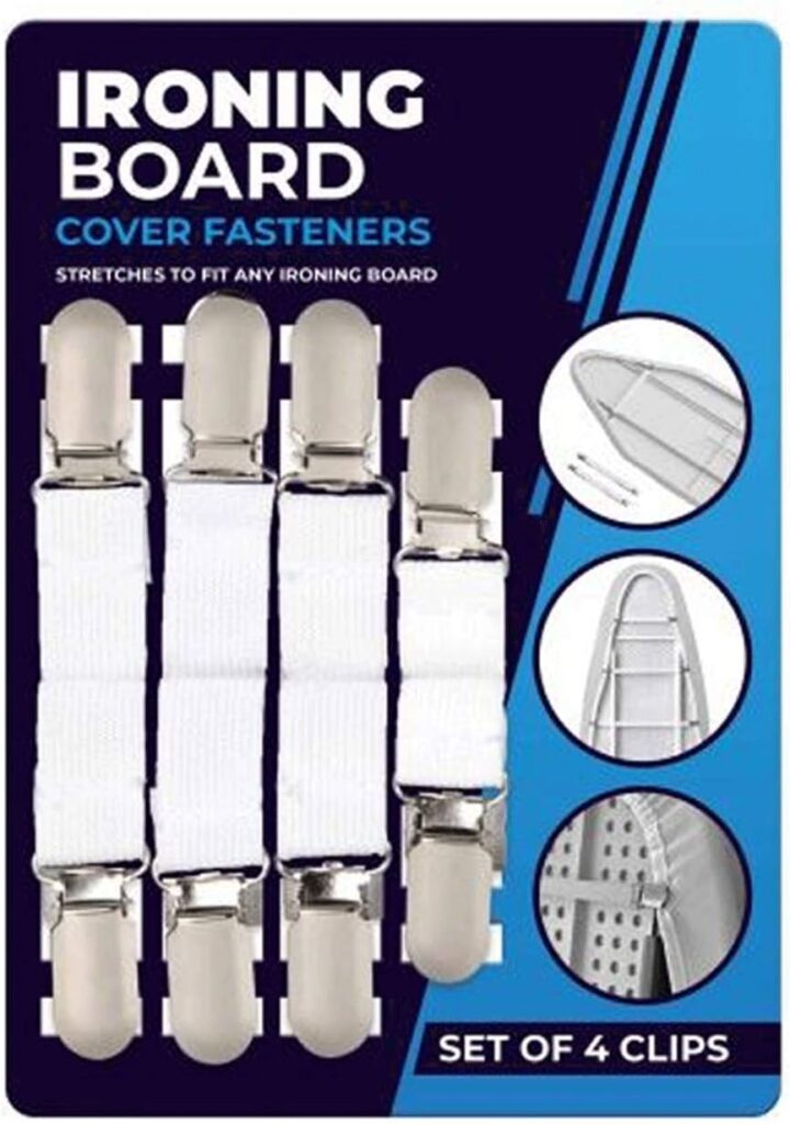 Ironing-board cover tension clips – White