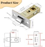 Tubular internal-door latch – 2sets – Silver - Image 2
