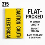 315 Supplies Buried electrical cable warning tape – 25 Metres – Yellow - Image 5