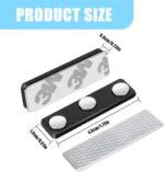Magnetic blackout-curtain closure clips – Black, White – 8-pack - Image 2