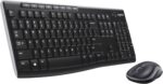Logitech MK270 wireless keyboard and mouse, UK layout – Black