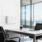NANDEYIBI Double switched mains socket with pattress – White - Image 9