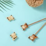 Apausvcm Knitting needle point protectors – Brown, Khaki – 4-pack - Image 5