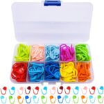 YINVA 150Pcs Crochet Stitch Marker Knitting Crochet Locking Stitch Multi-Color Knitting Markers Stitch Markers Clips for – Colourful – 150-pack