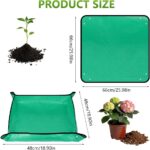 Waterproof plant repotting mat – 66 × 66 cm – Green - Image 2