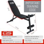 OZE SPORTS Adjustable folding weight bench – Black - Image 3