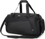 Gym duffel with shoe compartment – Black – 40 litres