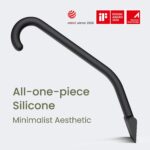 dancemoon JustHang Shower Squeegee, built-in hook, 25cm, black silicone – Classic Black - Image 4