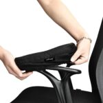 Memory-foam chair armrest cover pads – Black – 2-pack