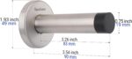 READAEER Wall-mounted rubber-buffer door stop – Silver - Image 4
