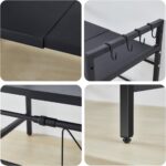 Expandable over-microwave shelf – Expandable Microwave Rack – Standard – Black / 2-tier - Image 7