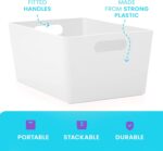 Niftii Handled small storage baskets – White - Image 6
