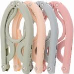 Foldable travel clothes hangers – M – 8 Pack - Green/Blue/Pink/Beige – 8-pack - Image 7