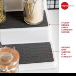 Copco Stepped three-tier cupboard organiser – White/Grey - Image 7