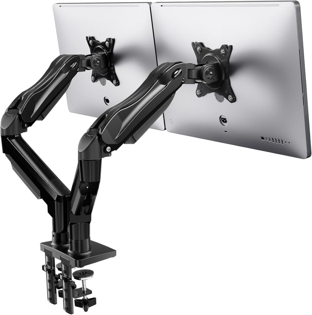 HUANUO Dual articulated monitor arm – Black