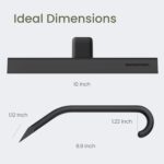 dancemoon JustHang Shower Squeegee, built-in hook, 25cm, black silicone – Classic Black - Image 9