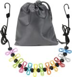 PAIDASHU Portable clipped travel clothesline – Multicolor