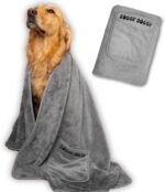 SOGGYDOGGY Large microfibre dog-drying towel – Grey Dog Drying Towel – XL – Grey