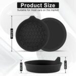 Car cup-holder coaster liners – Black – 2-pack - Image 2