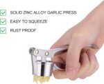 Jsdoin Professional Kitchen Garlic Press/Mincer/Crusher UK – Silver - Image 3