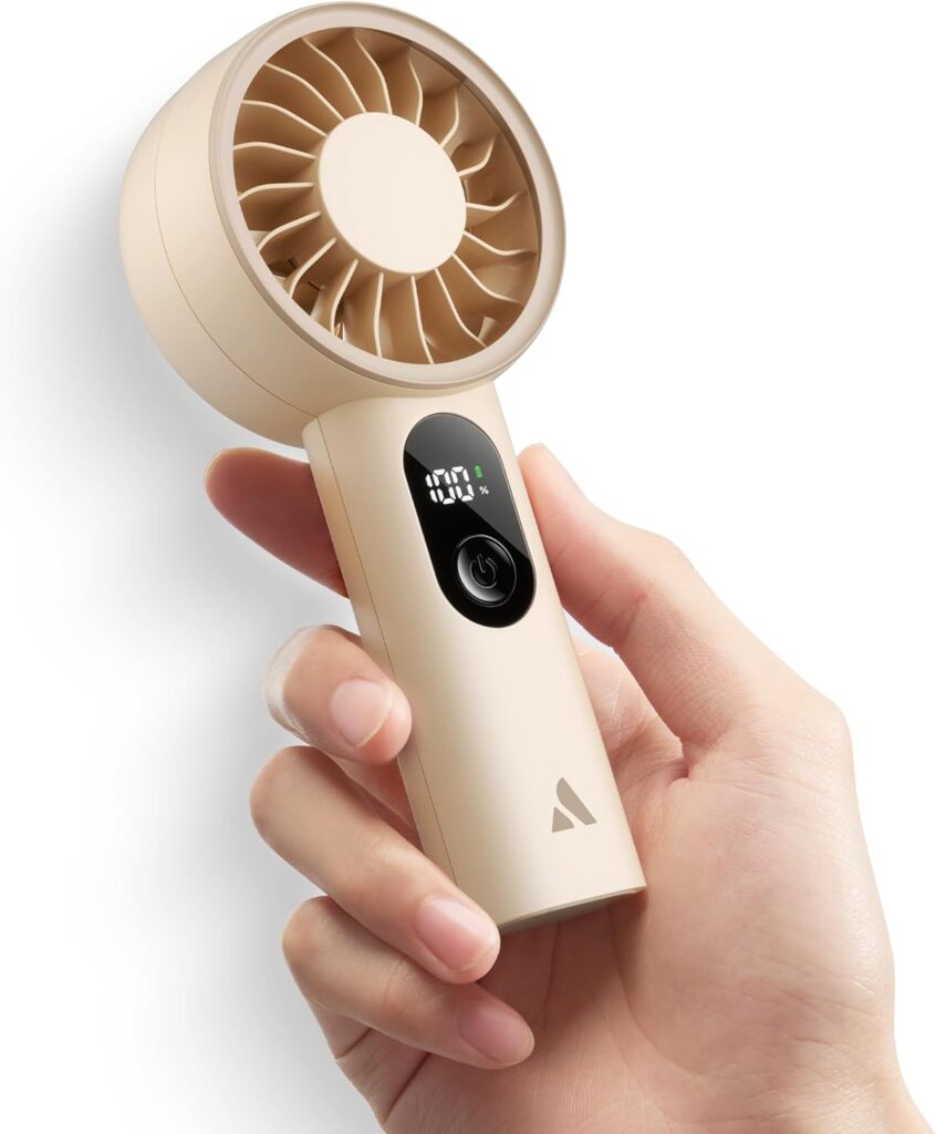 Aecooly Mighty rechargeable handheld fan, beige
