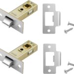 Tubular internal-door latch – 2sets – Silver