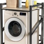 tekrabea Over-washer utility shelf stand – Black