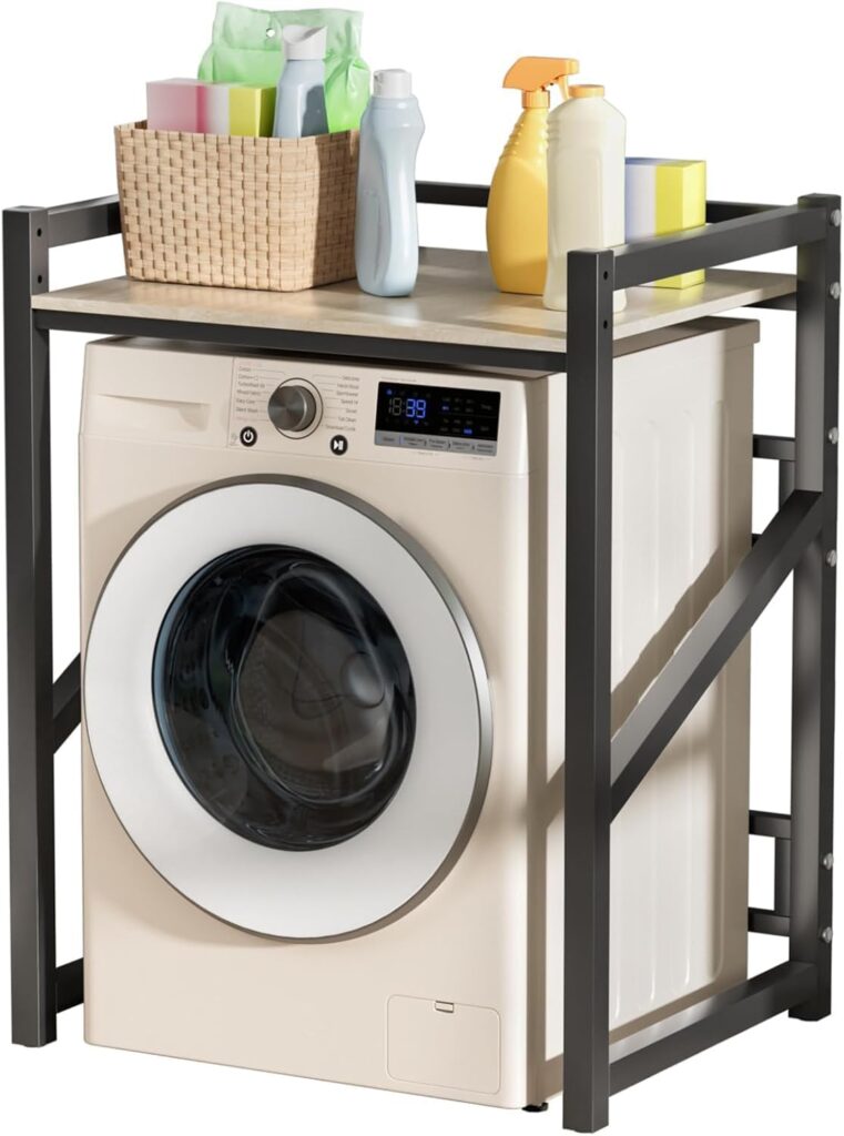 tekrabea Over-washer utility shelf stand – Black