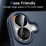 JETech Phone camera lens protector glass – Clear – 3-pack - Image 7