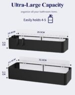 Kitsure adhesive shower caddies, 2 pack – Black - Image 3