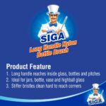 MR.SIGA Long Handle Bottle Brush, Non-Scratch Water Bottle Brush Cleaner – Blue - Image 7